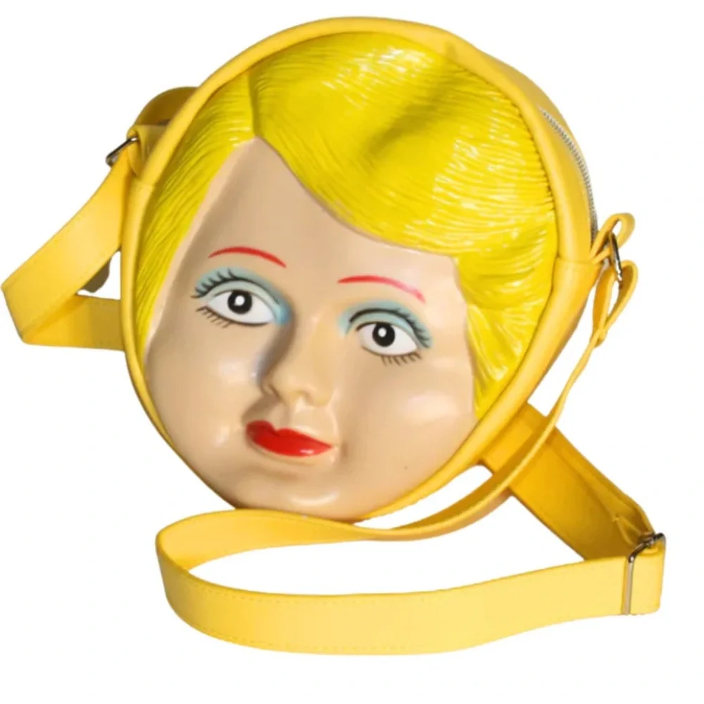 NEW Magic Society Original Blow Up Doll Icon Singer Face-Shaped Crossbody Bag
